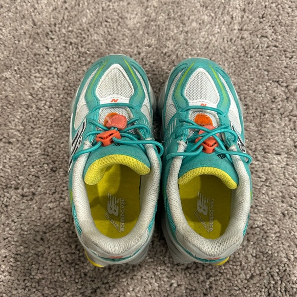 New Balance Kids' Turquoise and Lime Sneakers - Picture 4 of 5